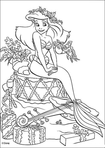 Ariel Mermaid  Coloring Page